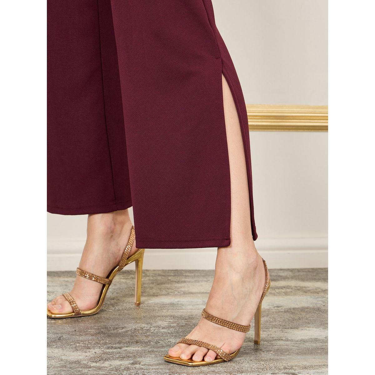 جمبسوت بأرجل واسعة مع حزام وشق جانبي-women-clothing-jumpsuits-image-4