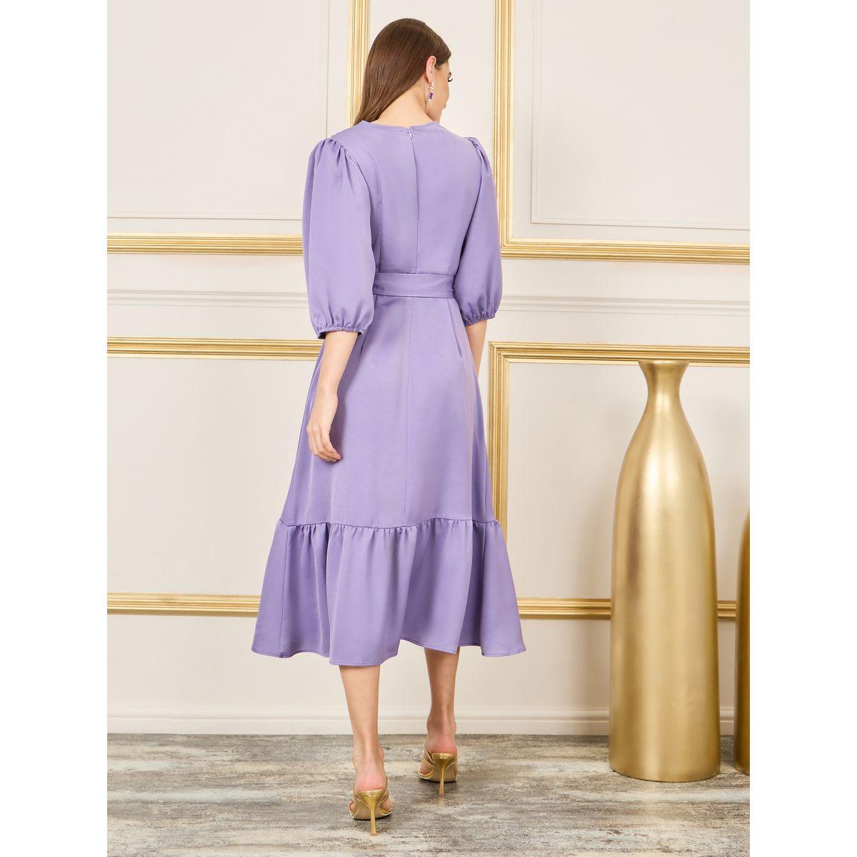 Styli Frill Hem Self Tie Up A-Line Midi Dress-women-clothing-dresses-image-4