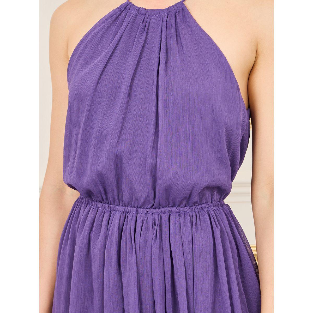 Styli Solid Crinkle Halter Neck Sheath Maxi Dress-women-clothing-dresses-image-3