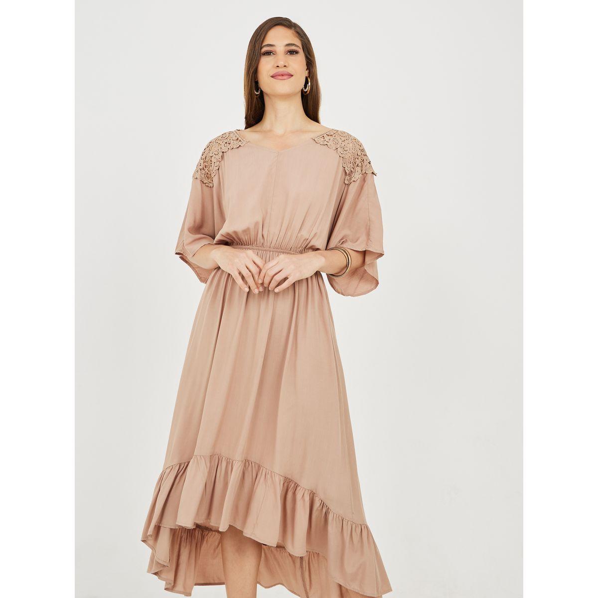فستان ميدي بحافة غير متماثلة الطول-women-clothing-dresses-image-2