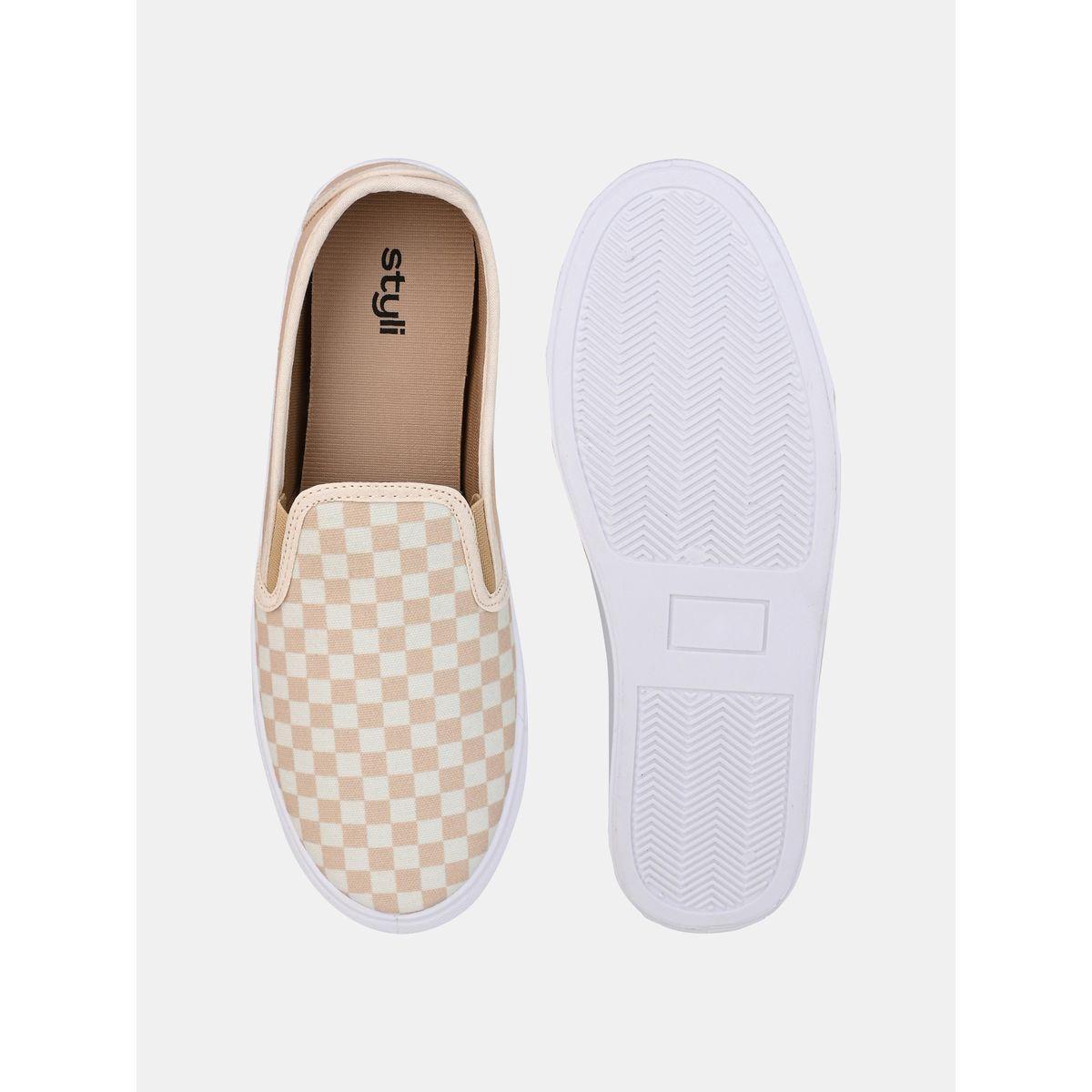 Styli Checkerboard Canvas Slip On Shoes-men-shoes-sneakers-image-4