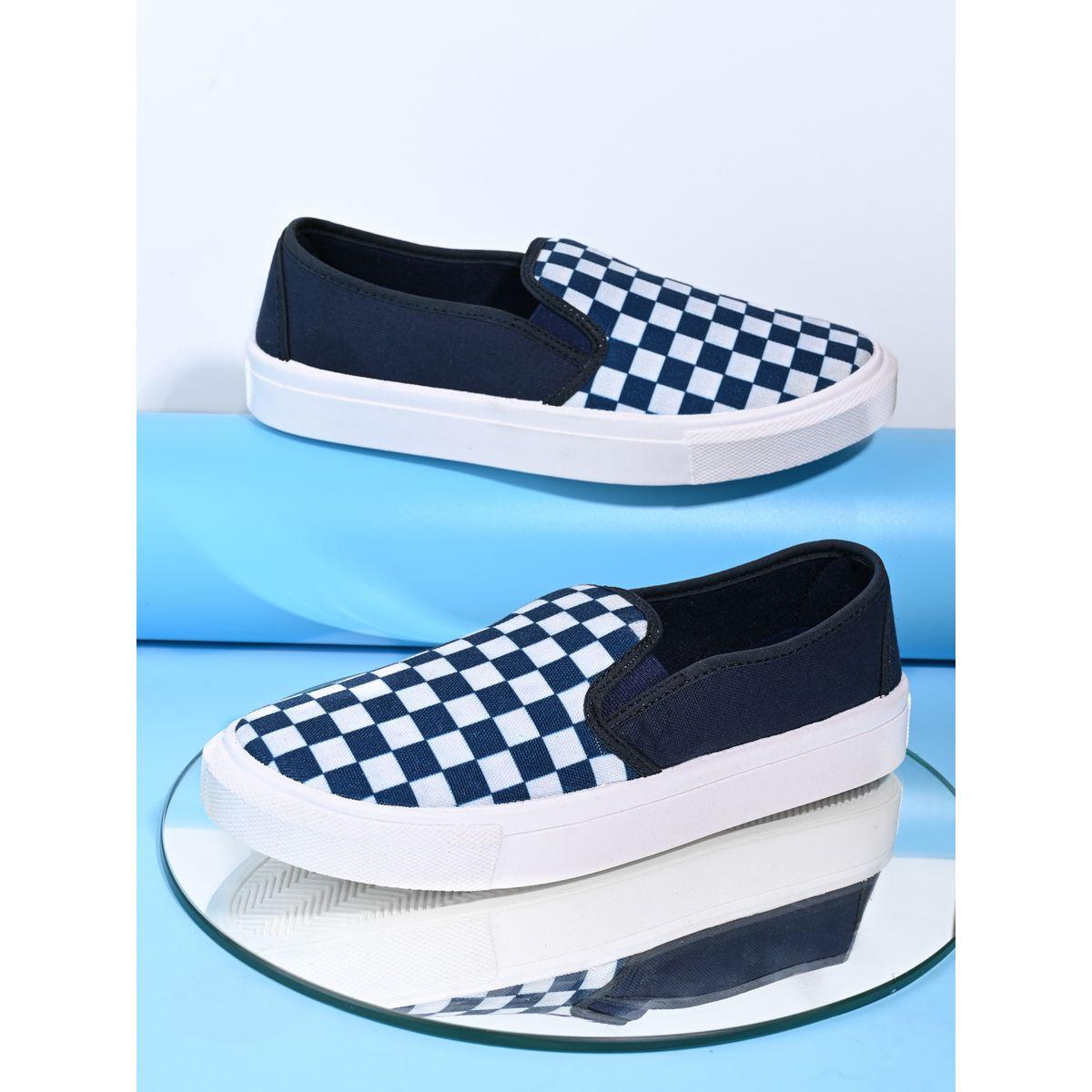 Styli Checkerboard Canvas Slip On Shoes-men-shoes-sneakers-image-1