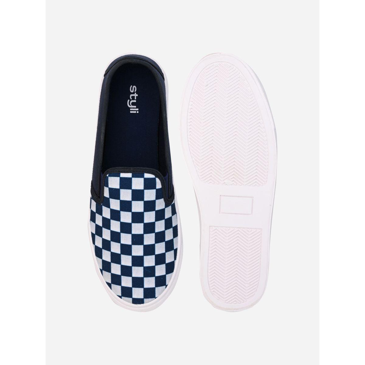 حذاء كانفاس سهل الارتداء مع طبعة مربعات-men-shoes-sneakers-image-6