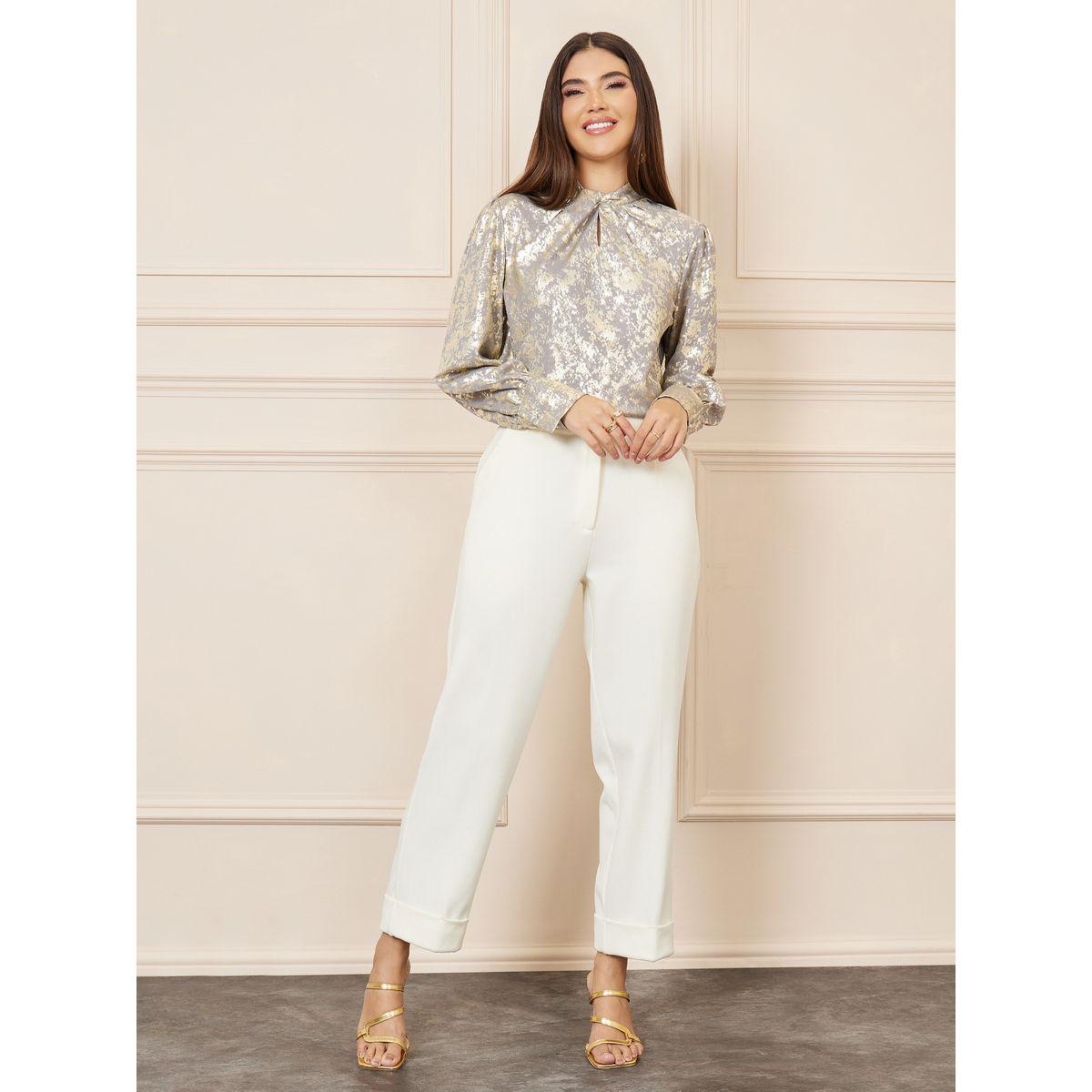 Styli Limited Foil Print Twist Detail High Neck Top-women-clothing-shirtsandblouses-blouses-image-3