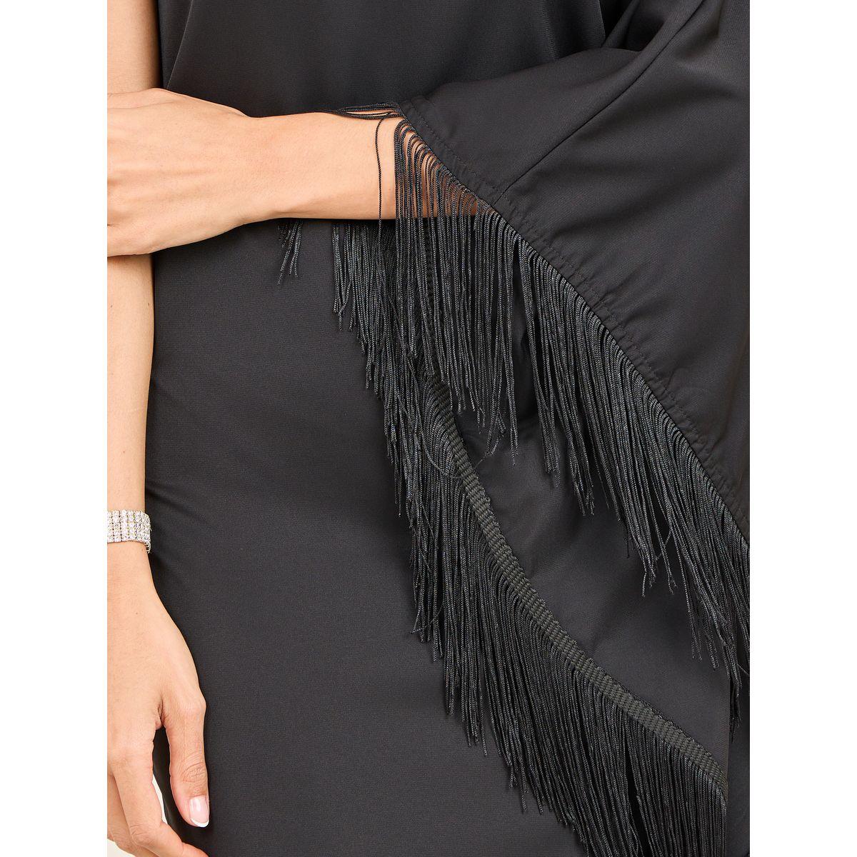 Styli Limited One Sleeve Asymmetric Tassel Detail Midi Dress-women-clothing-dresses-image-3