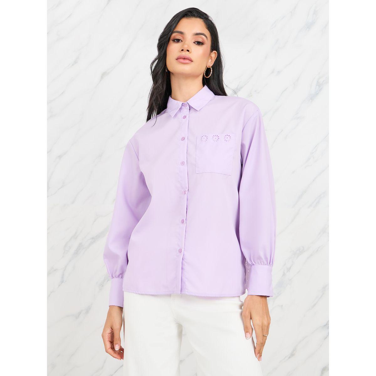 بلوزة واسعة بتفاصيل فتحات وجيب-women-clothing-shirtsandblouses-shirts-image-3