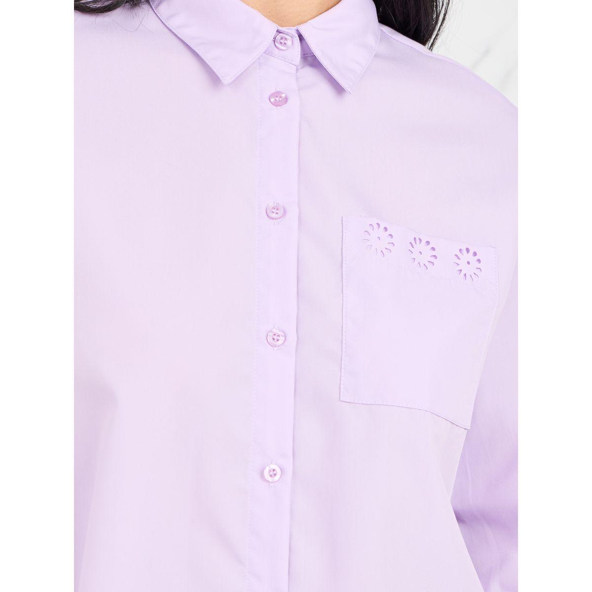 Styli Limited Laser Cut Out Detail Pocket Oversized Shirt-women-clothing-shirtsandblouses-shirts-image-4