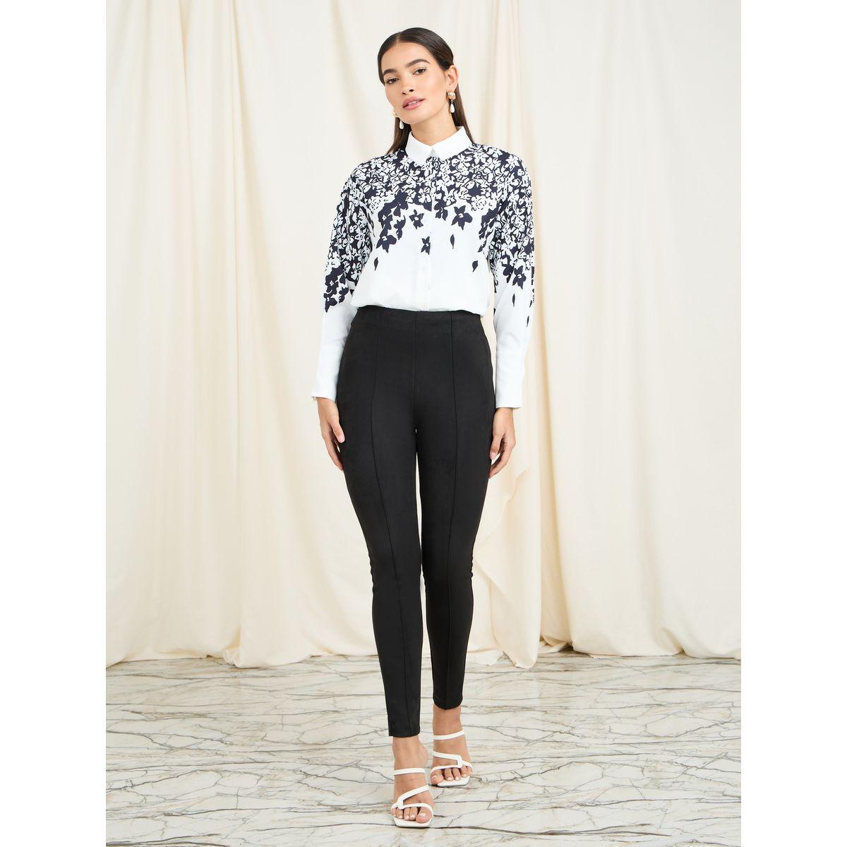 بلوزة واسع بحافة منحنية وطبعة زهور-women-clothing-shirtsandblouses-shirts-image-3