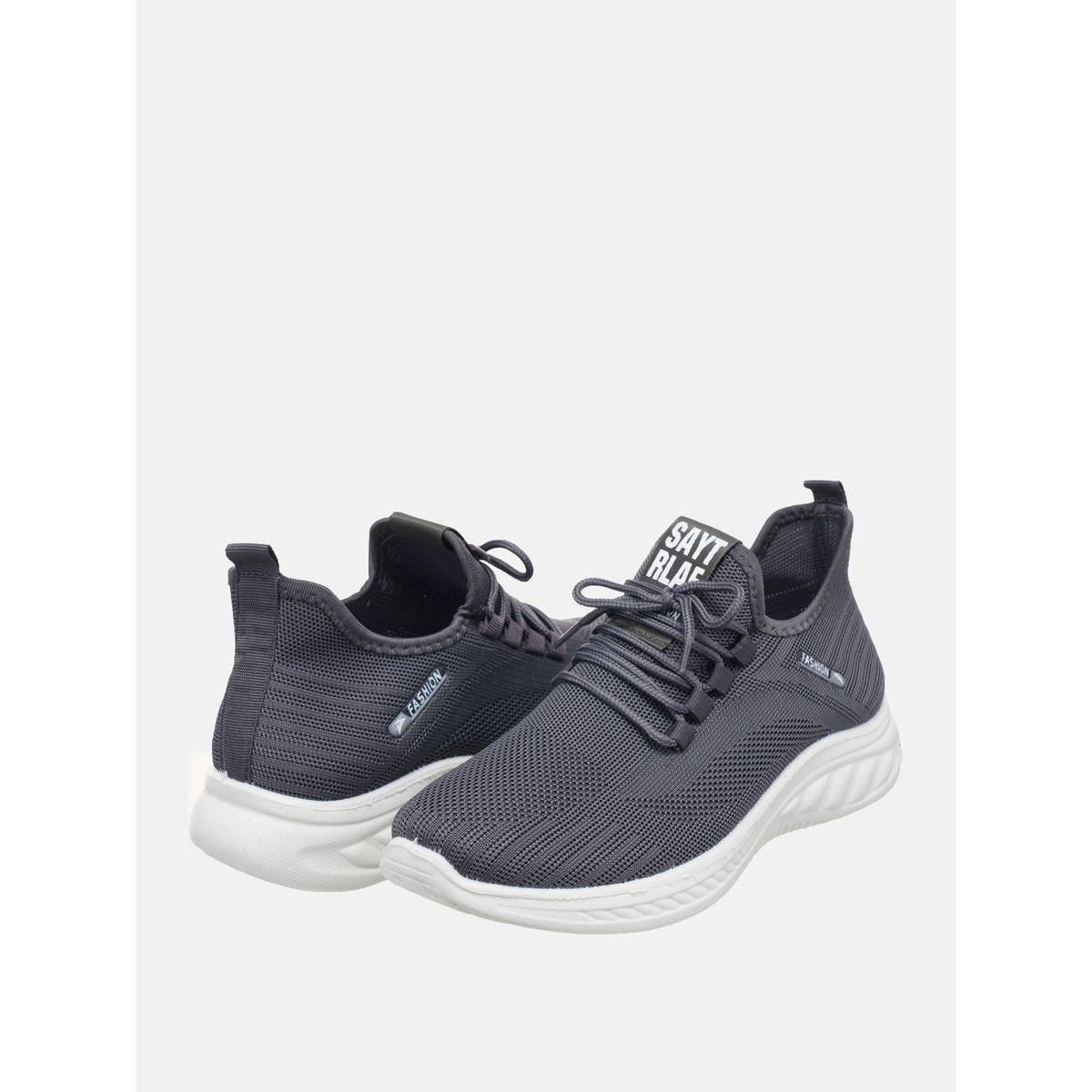 Patch Detail Low Top Lace Up Sneakers-men-shoes-sneakers-image-5