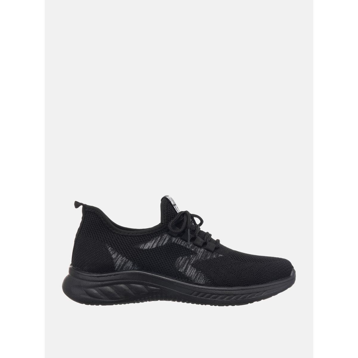 Contrast Melange Low Top Lace Up Sneakers-men-shoes-sneakers-image-1