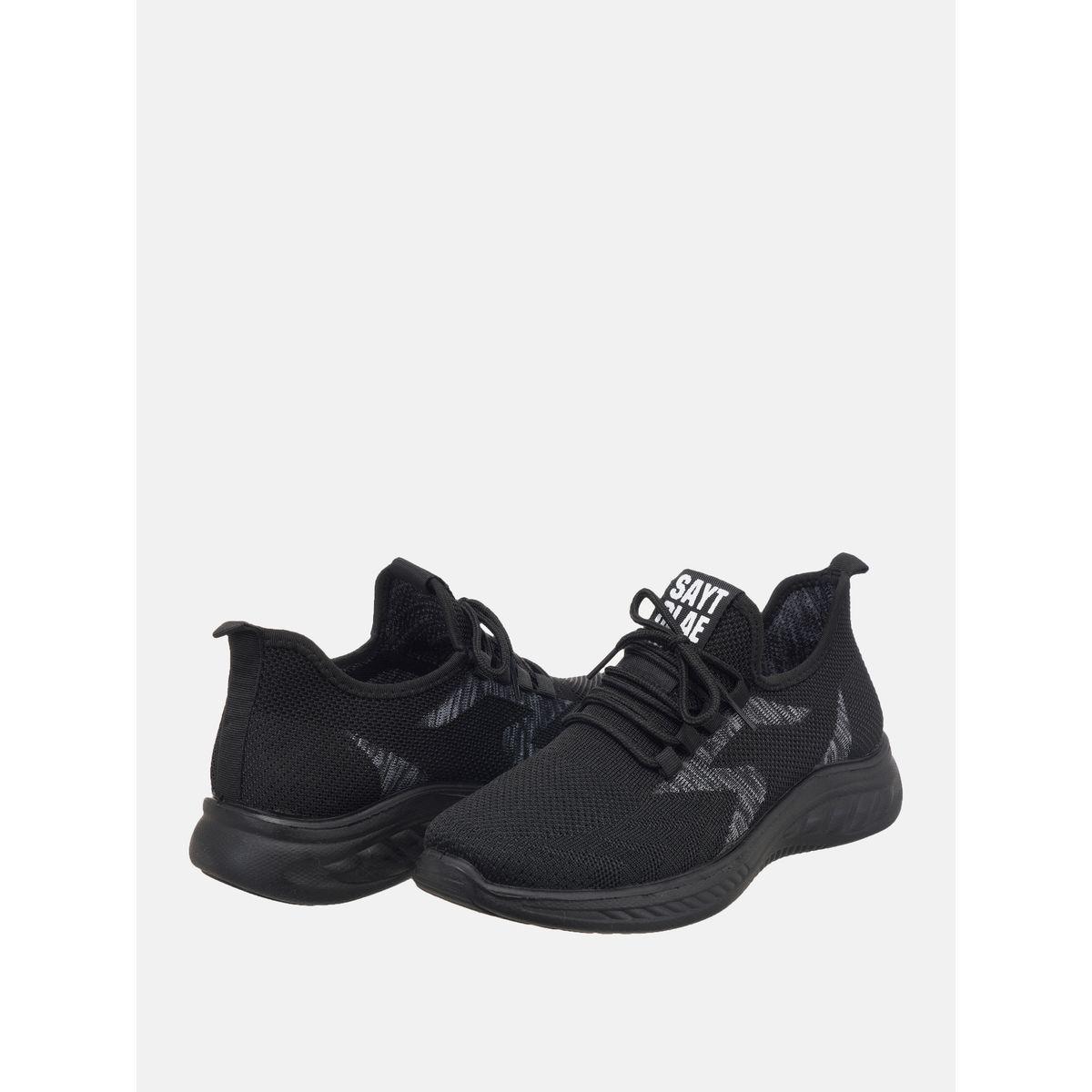 Contrast Melange Low Top Lace Up Sneakers-men-shoes-sneakers-image-5
