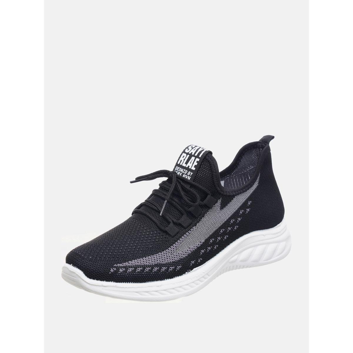 Contrast Print Low Top Lace Up Sneakers-men-shoes-sneakers-image-2