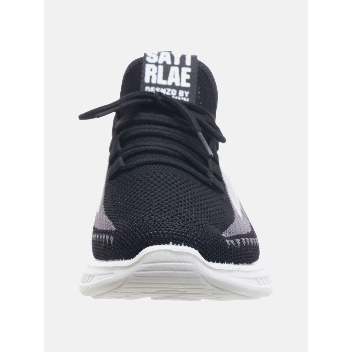 Contrast Print Low Top Lace Up Sneakers-men-shoes-sneakers-image-3