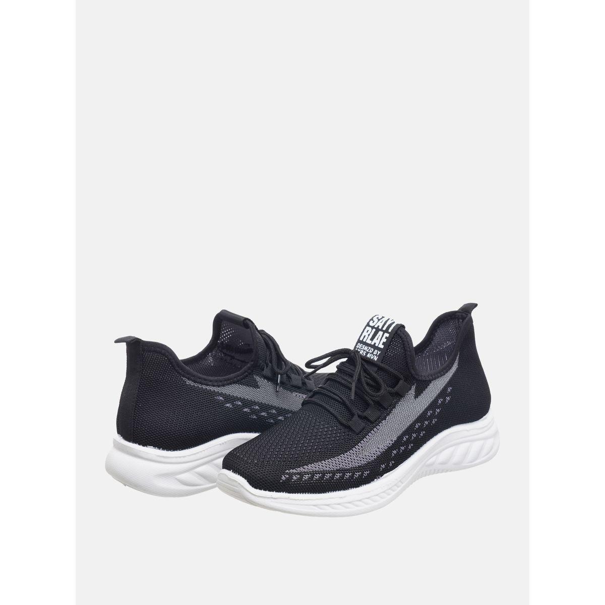 Contrast Print Low Top Lace Up Sneakers-men-shoes-sneakers-image-5