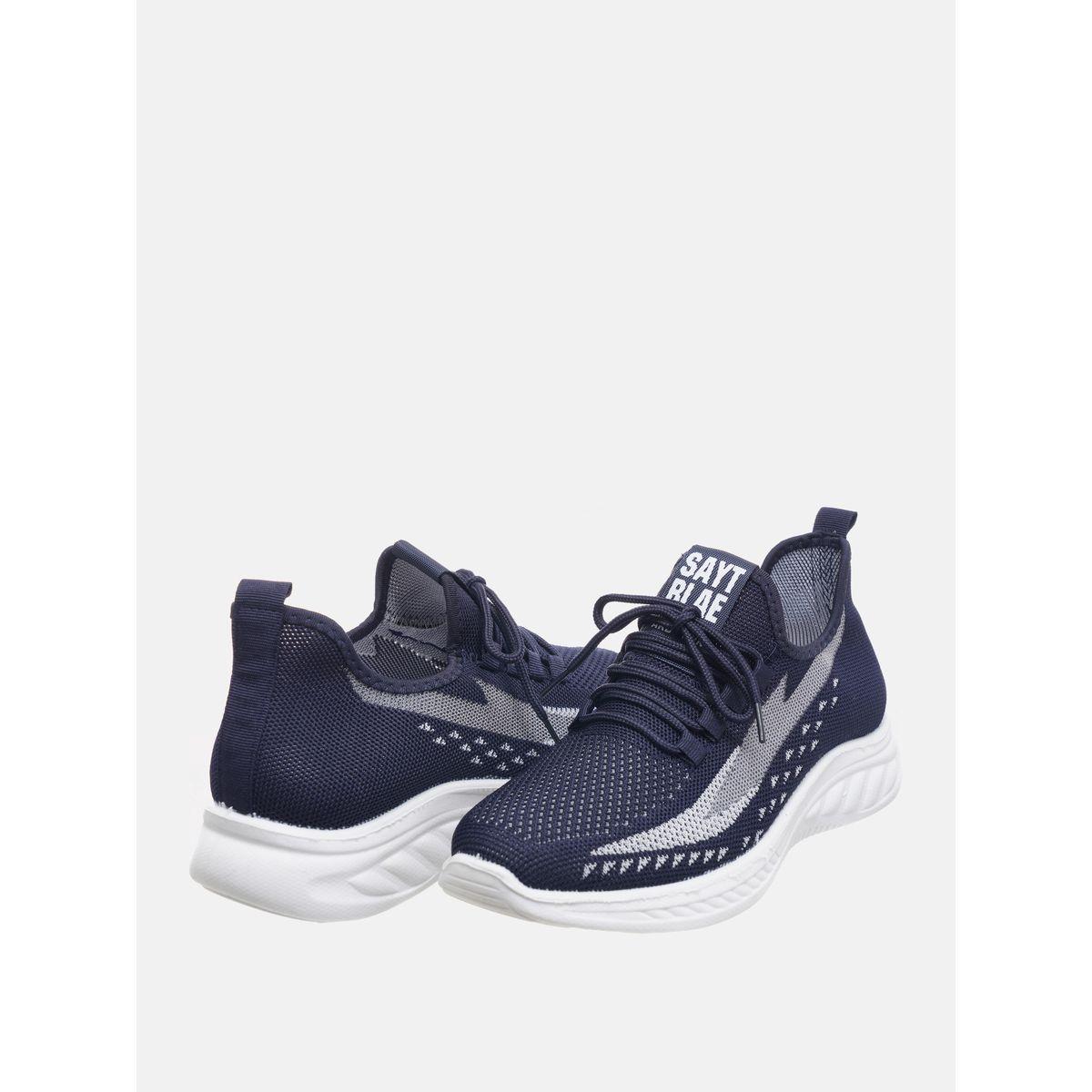Contrast Print Low Top Lace Up Sneakers-men-shoes-sneakers-image-5