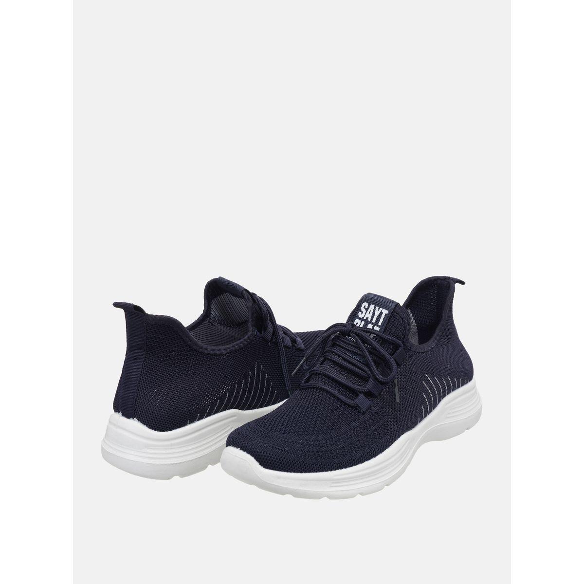 Mesh Insert Low Top Lace Up Sneakers-men-shoes-sneakers-image-5