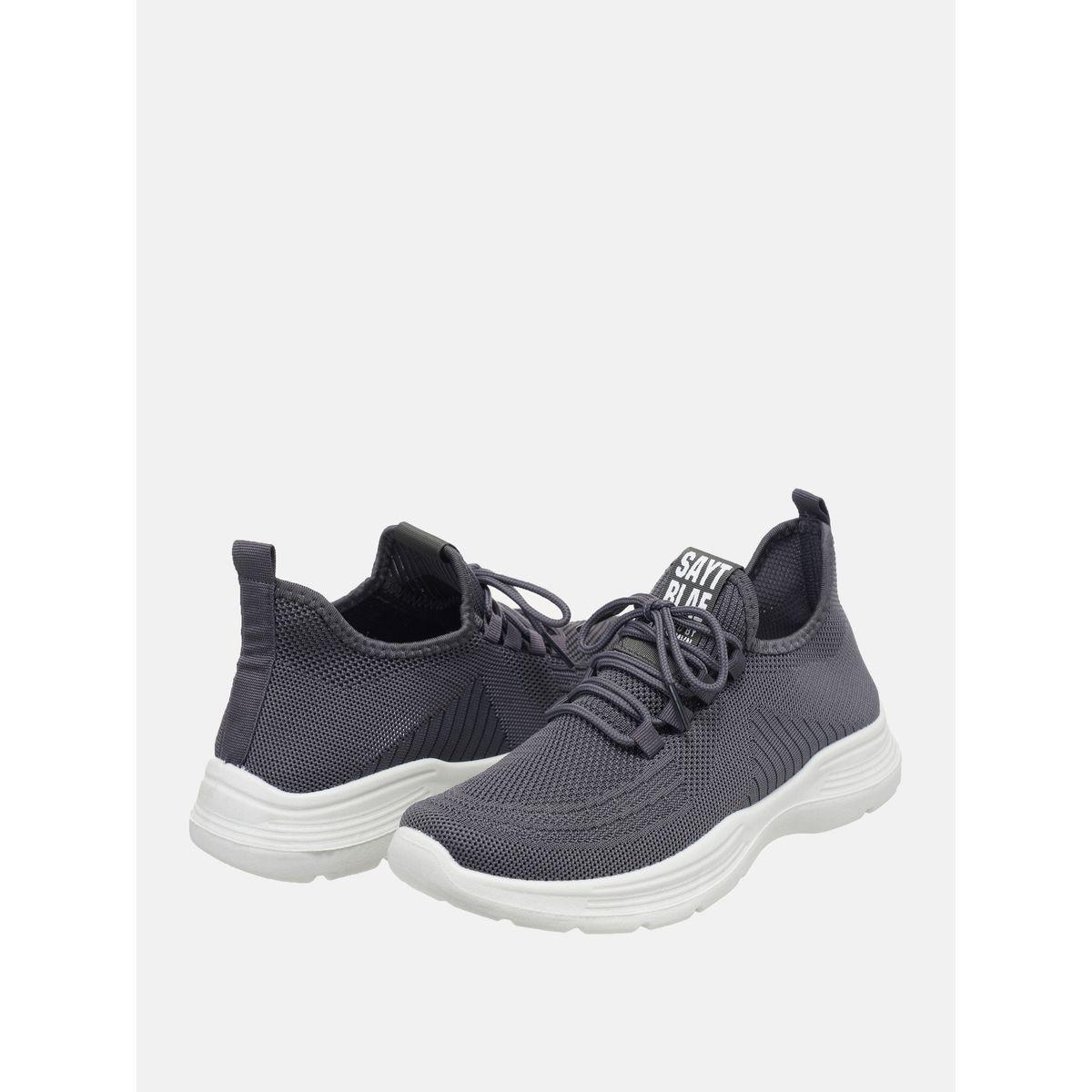 Mesh Insert Low Top Lace Up Sneakers-men-shoes-sneakers-image-5