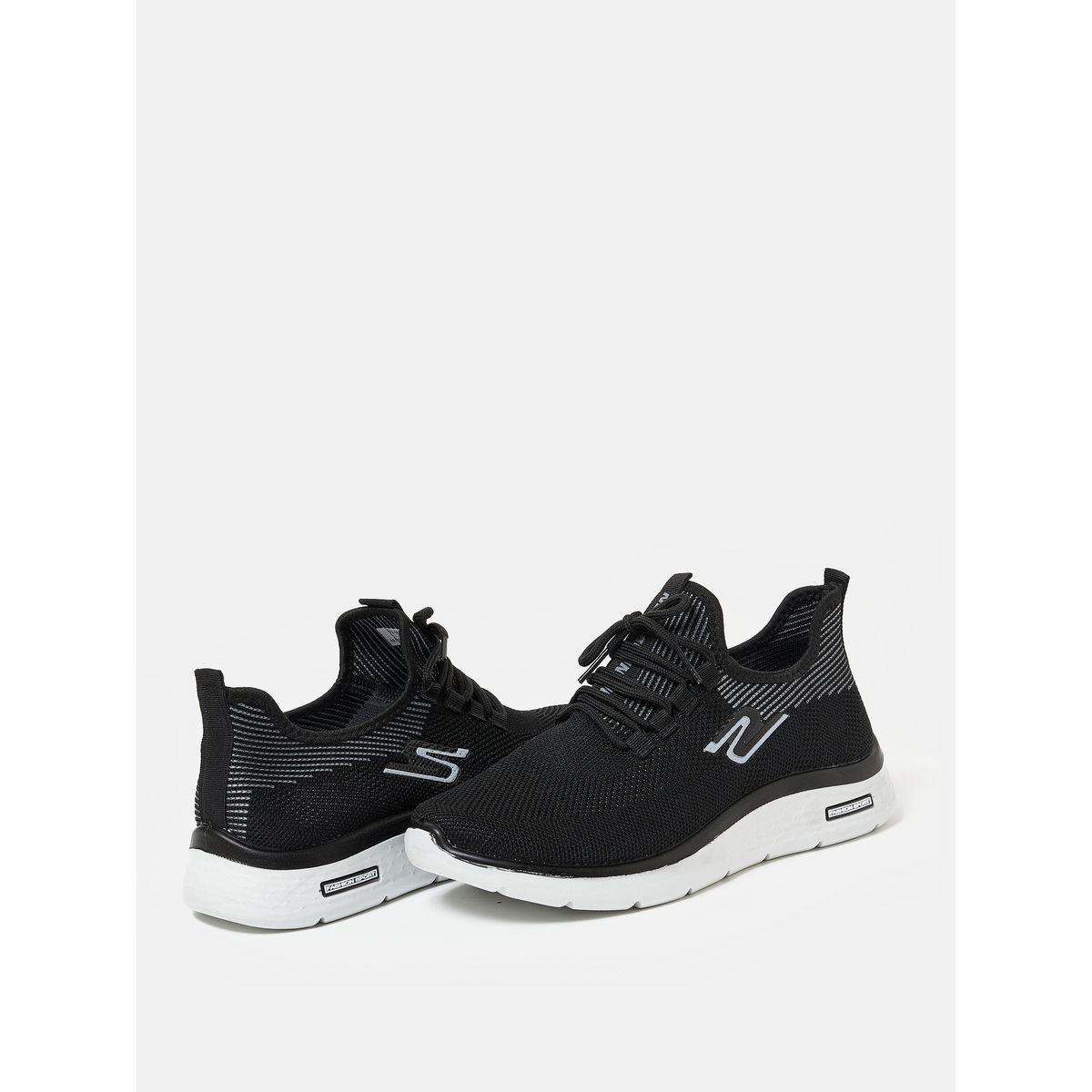 Striped Texture Low Top Lace Up Sneakers-men-shoes-sneakers-image-3