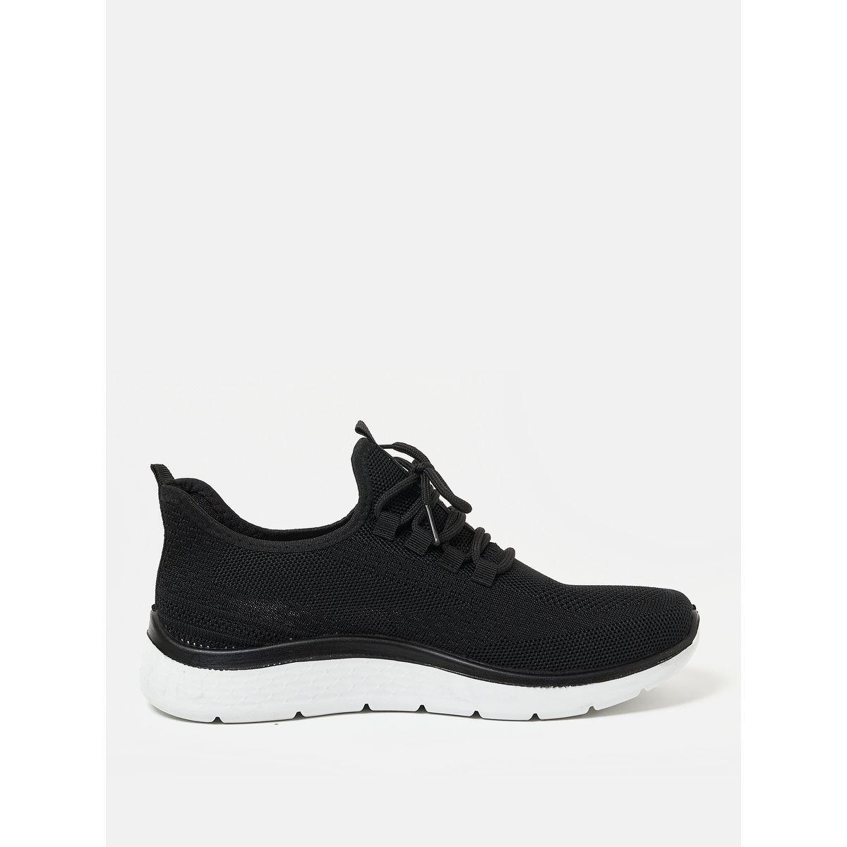 Mesh Textured Low Top Lace Up Sneakers-men-shoes-sneakers-image-1