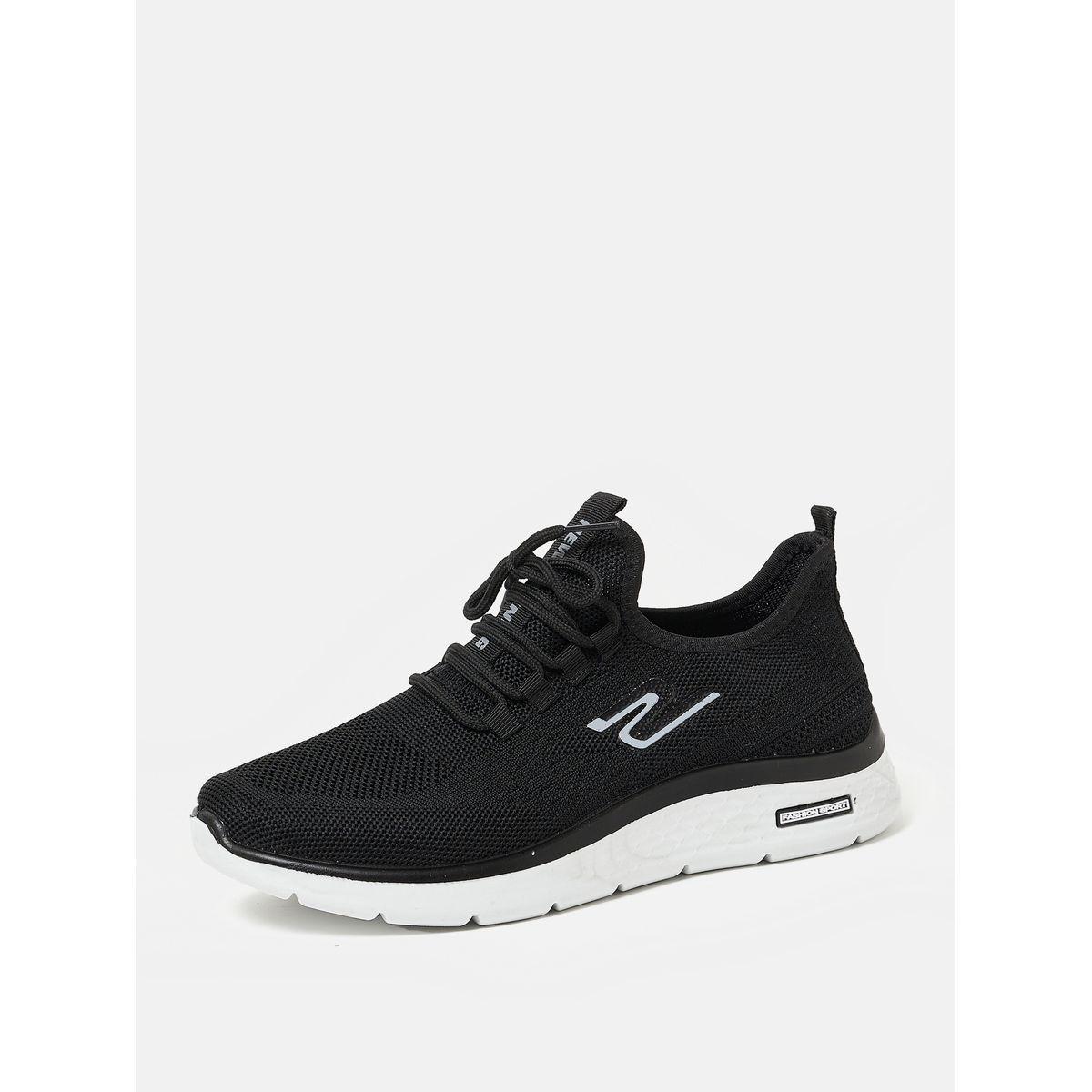 Mesh Textured Low Top Lace Up Sneakers-men-shoes-sneakers-image-2