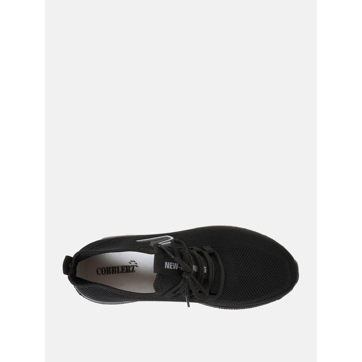 Mesh Textured Low Top Lace Up Sneakers-men-shoes-sneakers-image-4