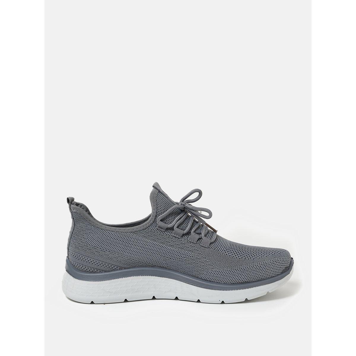 Mesh Textured Low Top Lace Up Sneakers-men-shoes-sneakers-image-1