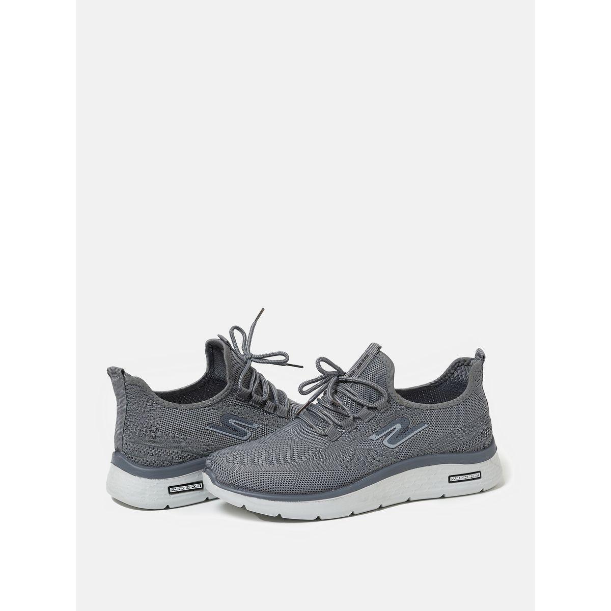 Mesh Textured Low Top Lace Up Sneakers-men-shoes-sneakers-image-3