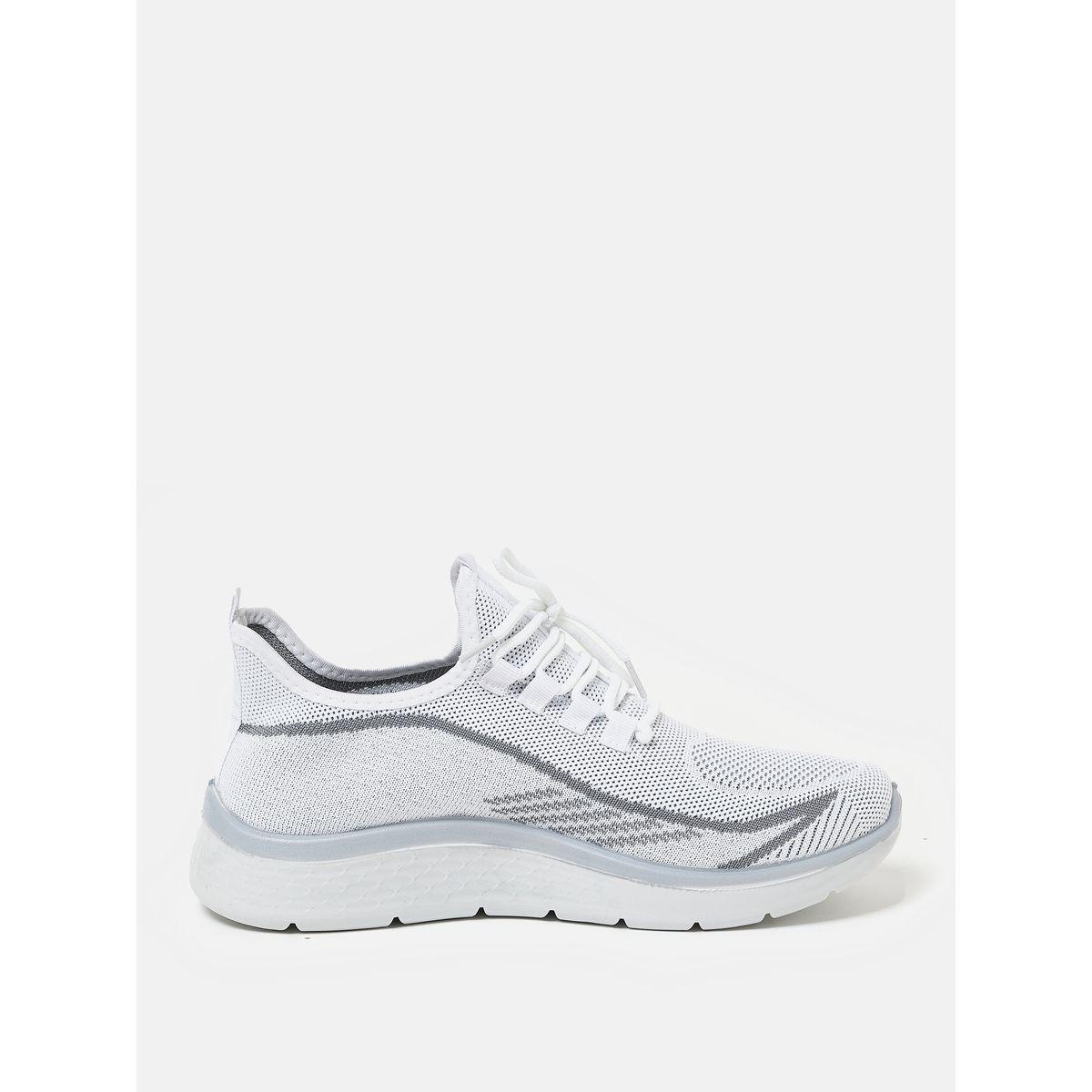 Contrast Texture Low Top Lace Up Sneakers-men-shoes-sneakers-image-1