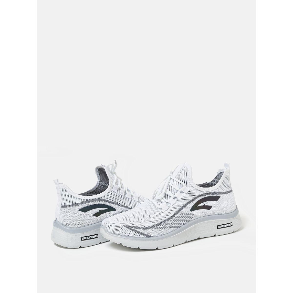 Contrast Texture Low Top Lace Up Sneakers-men-shoes-sneakers-image-3