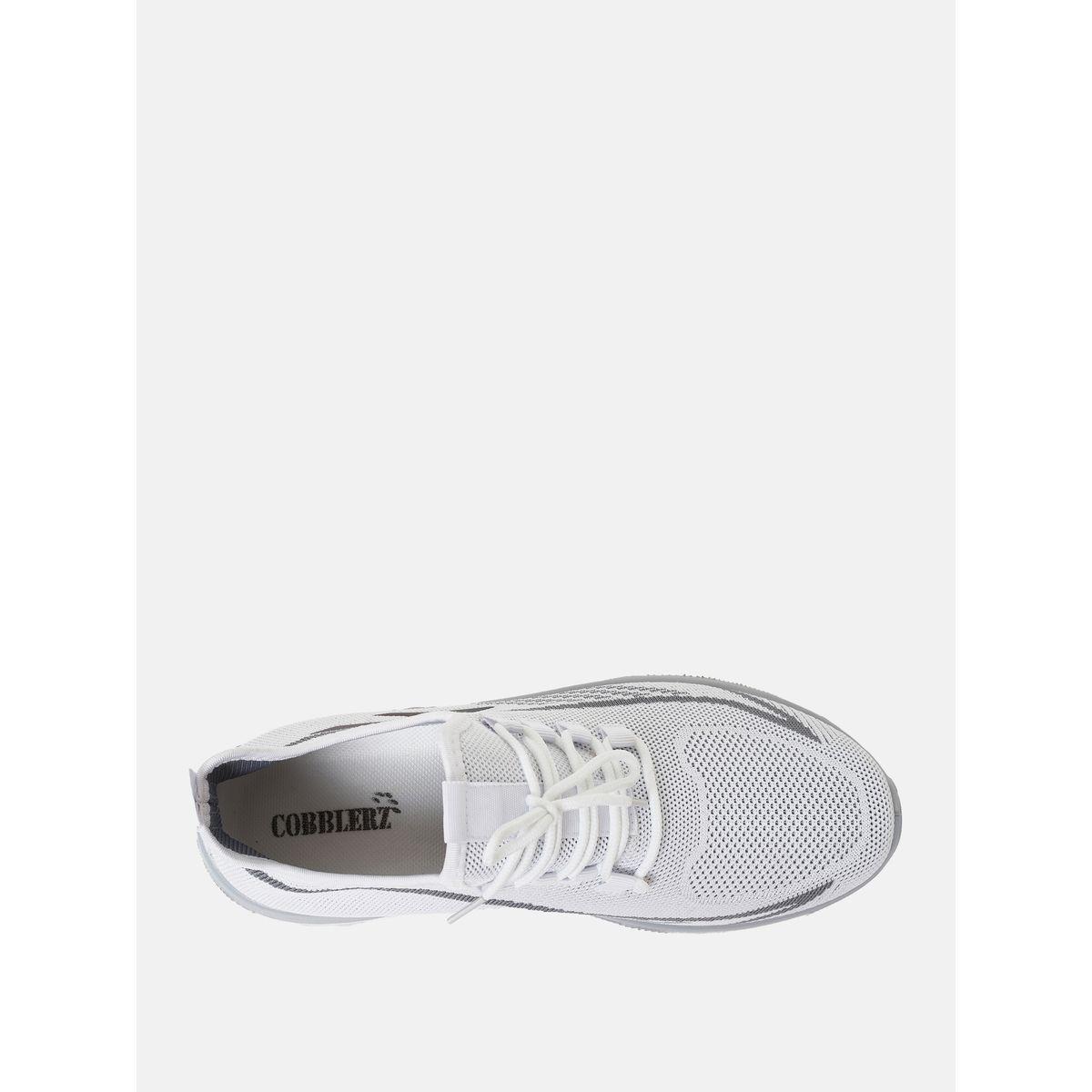 Contrast Texture Low Top Lace Up Sneakers-men-shoes-sneakers-image-4