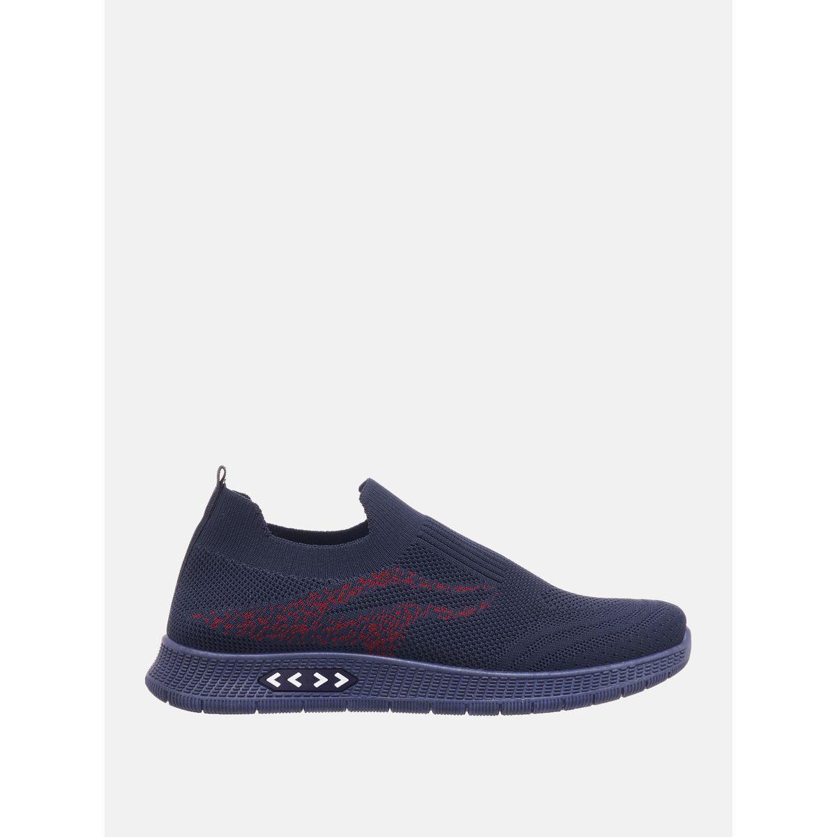 Contrast Texture Low Top Slip On Sneakers-men-shoes-sneakers-image-1