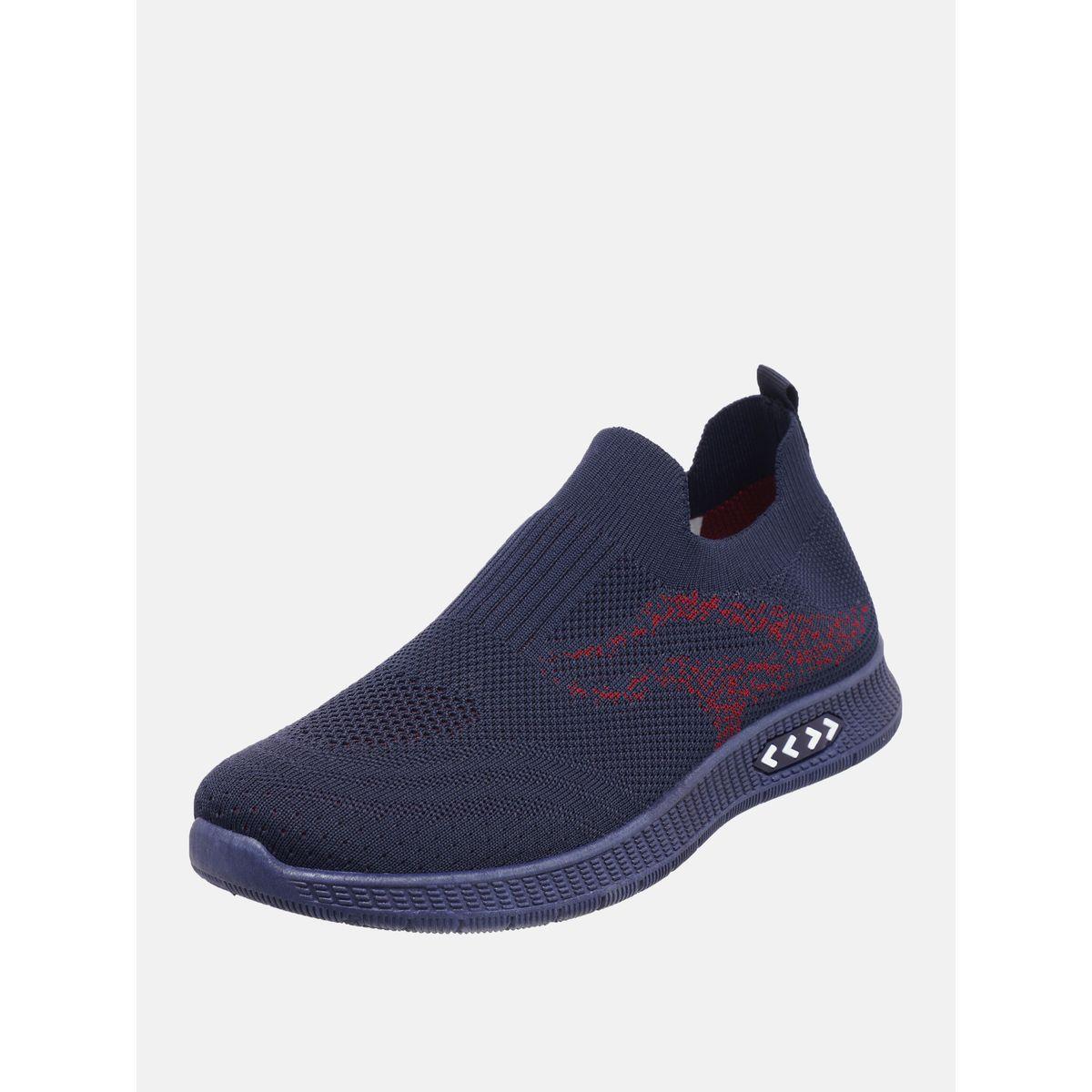 Contrast Texture Low Top Slip On Sneakers-men-shoes-sneakers-image-2