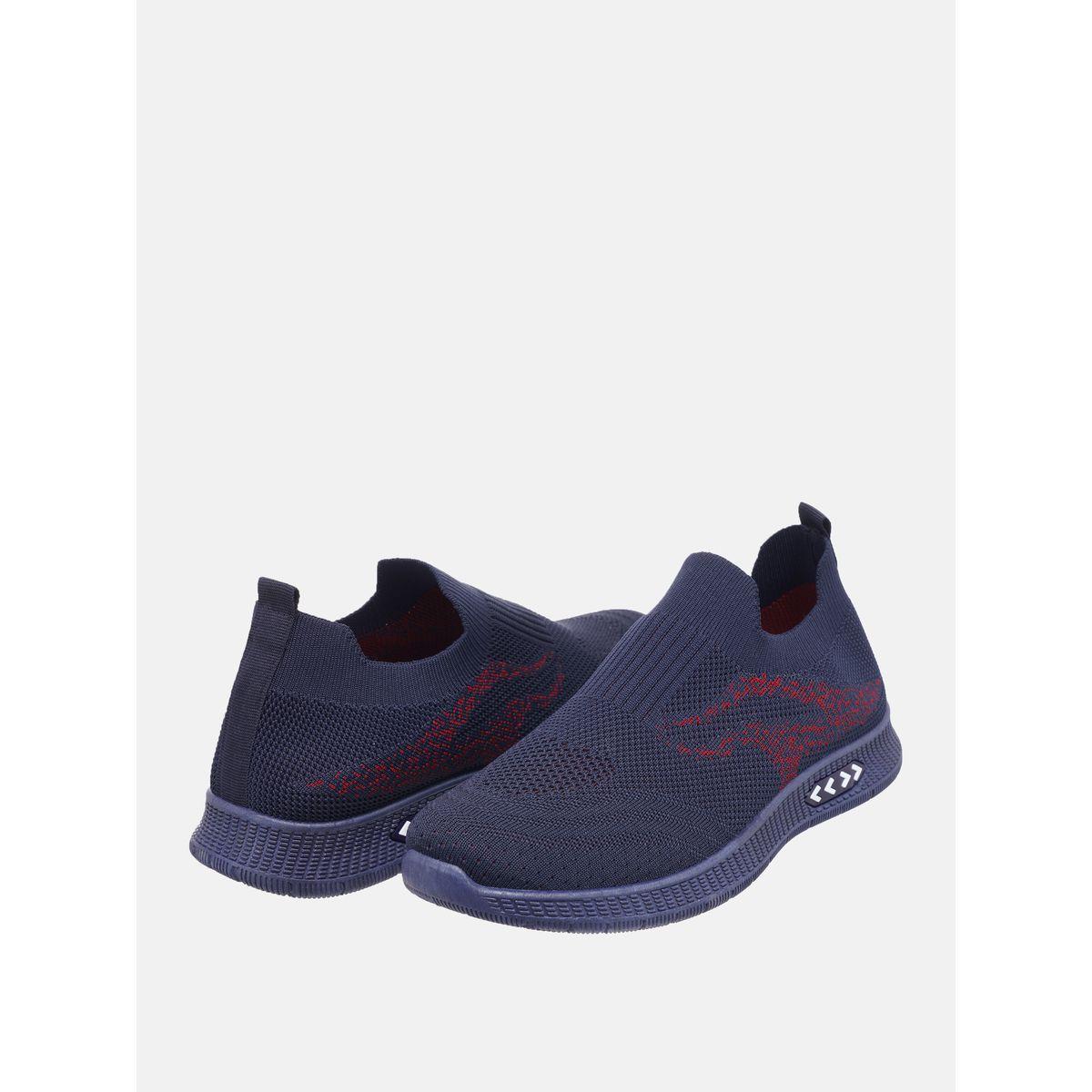 Contrast Texture Low Top Slip On Sneakers-men-shoes-sneakers-image-5