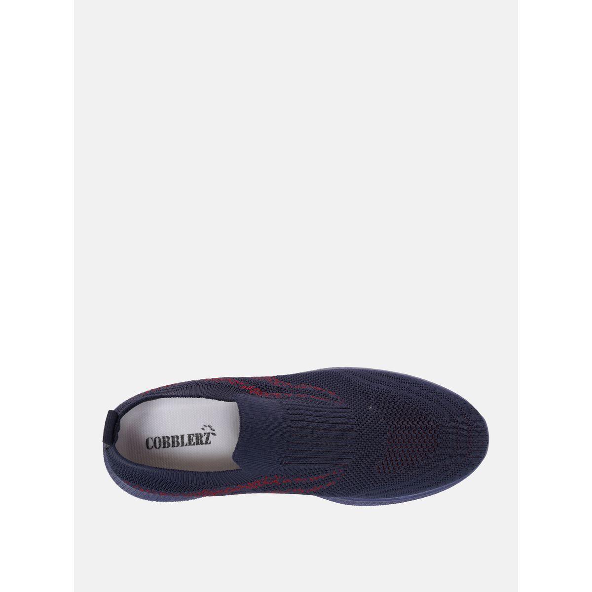 Contrast Texture Low Top Slip On Sneakers-men-shoes-sneakers-image-6