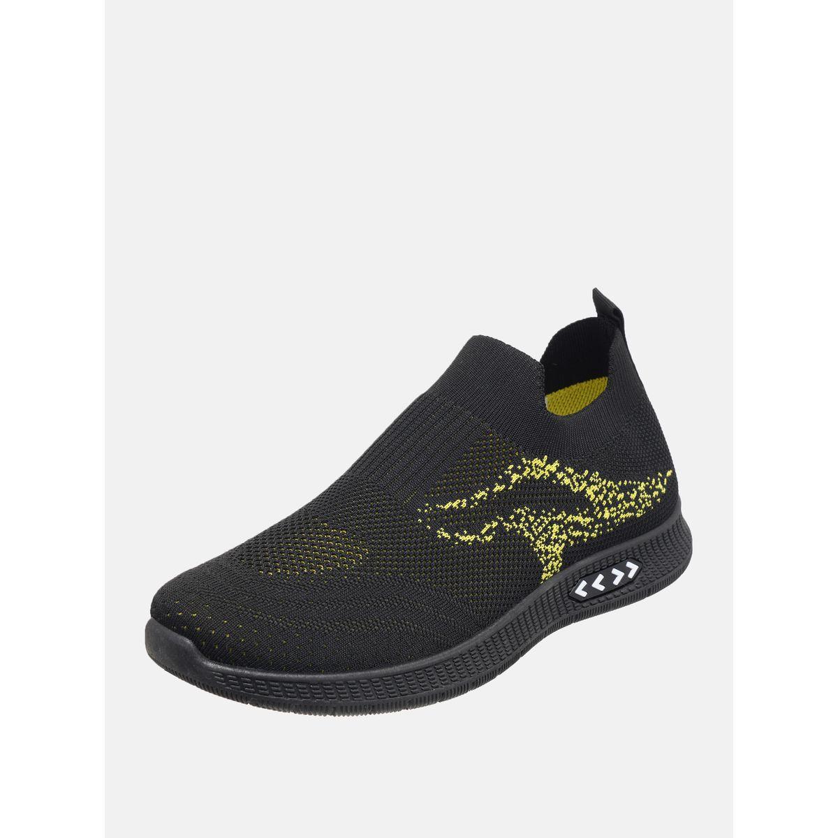 Contrast Texture Low Top Slip On Sneakers-men-shoes-sneakers-image-6