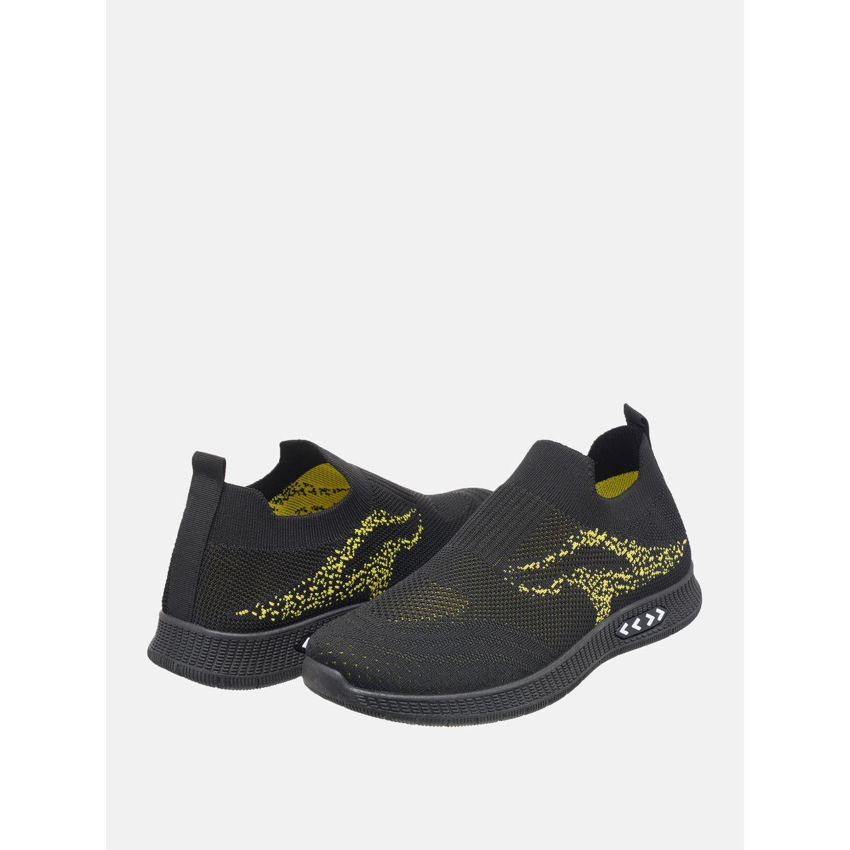 Contrast Texture Low Top Slip On Sneakers-men-shoes-sneakers-image-5