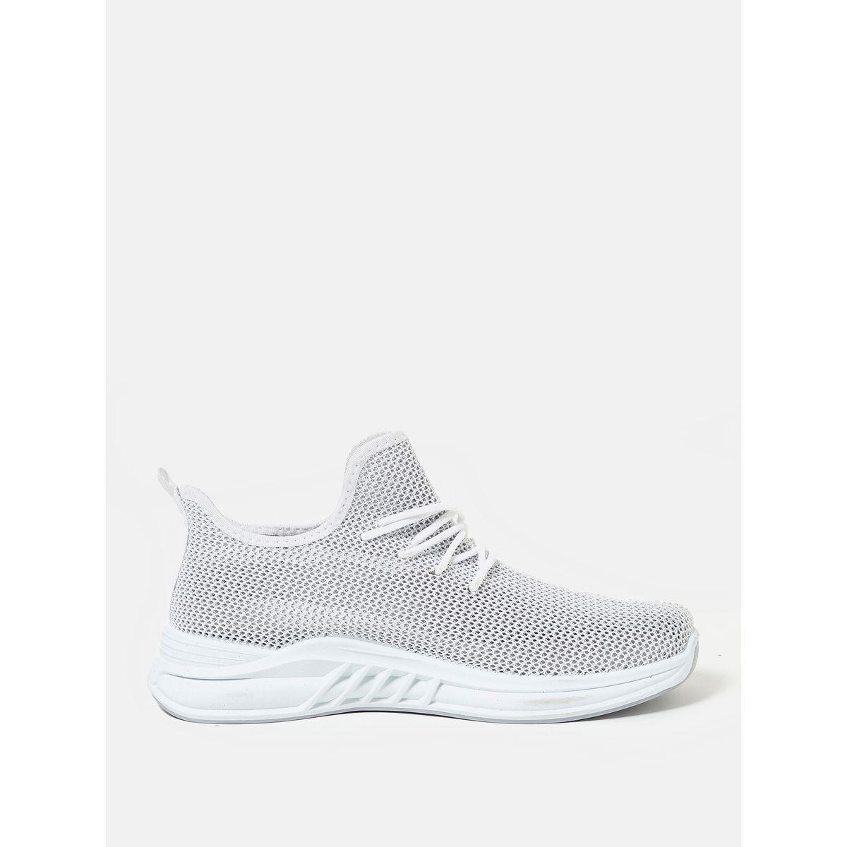 Side Texture Mesh Low Top Lace Up Sneakers-men-shoes-sneakers-image-1