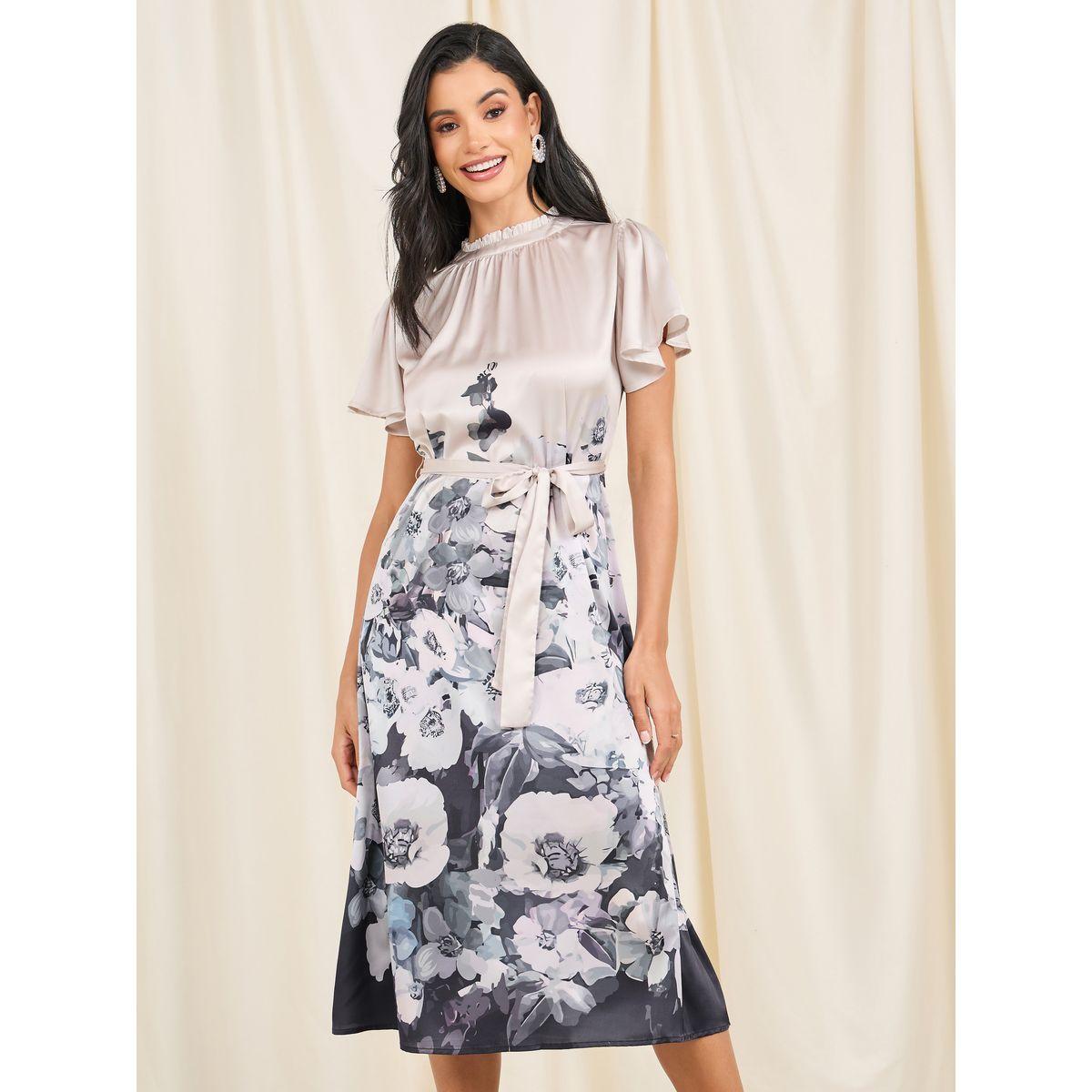فستان ساتان ميدي بياقة عالية واربطة-women-clothing-dresses-image-2