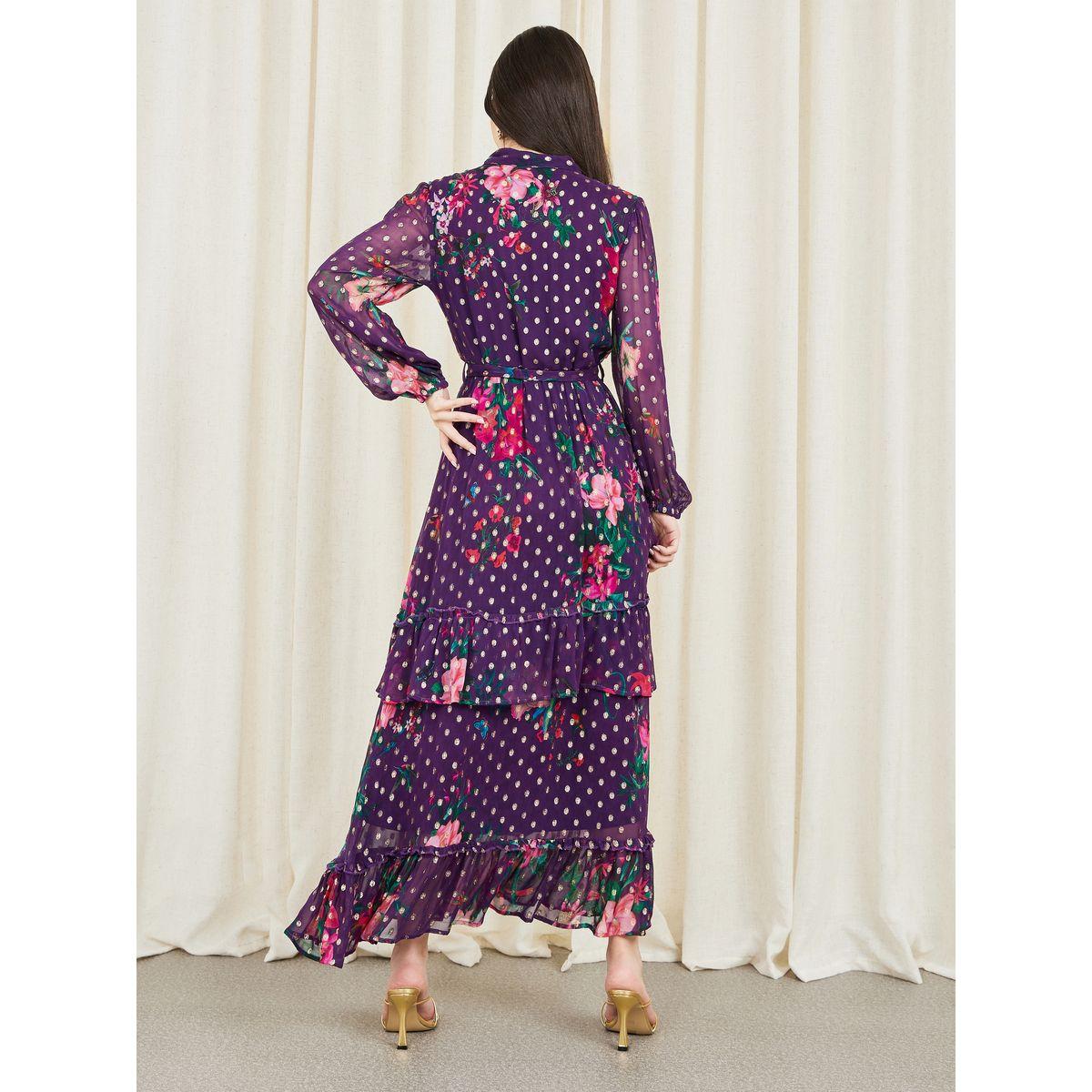 فستان طويل مطبع بزهور مع كسرات-women-clothing-dresses-image-4