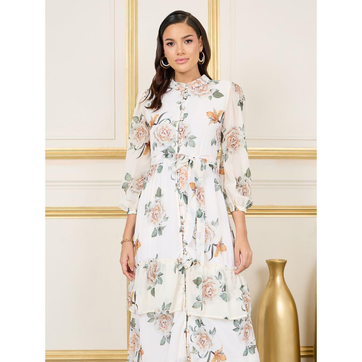 فستان طويل بطبعة زهور وازرار-women-clothing-dresses-image-2