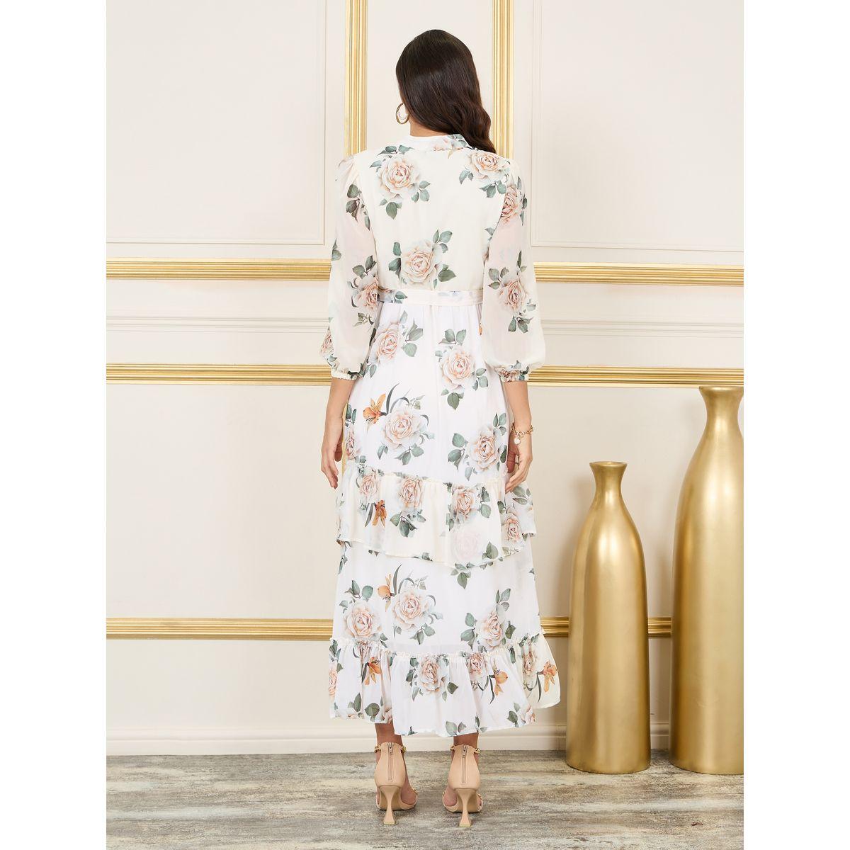 فستان طويل بطبعة زهور وازرار-women-clothing-dresses-image-4