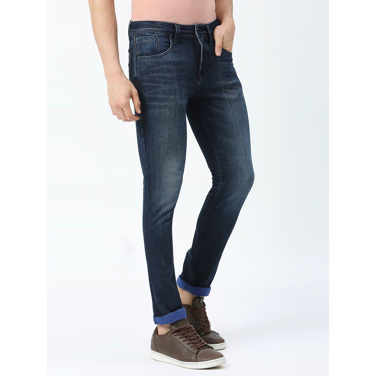 جينز بقصة ضيقة وخصر متوسط إنتيجريتي × ستايلي-men-clothing-bottoms-jeans-image-3
