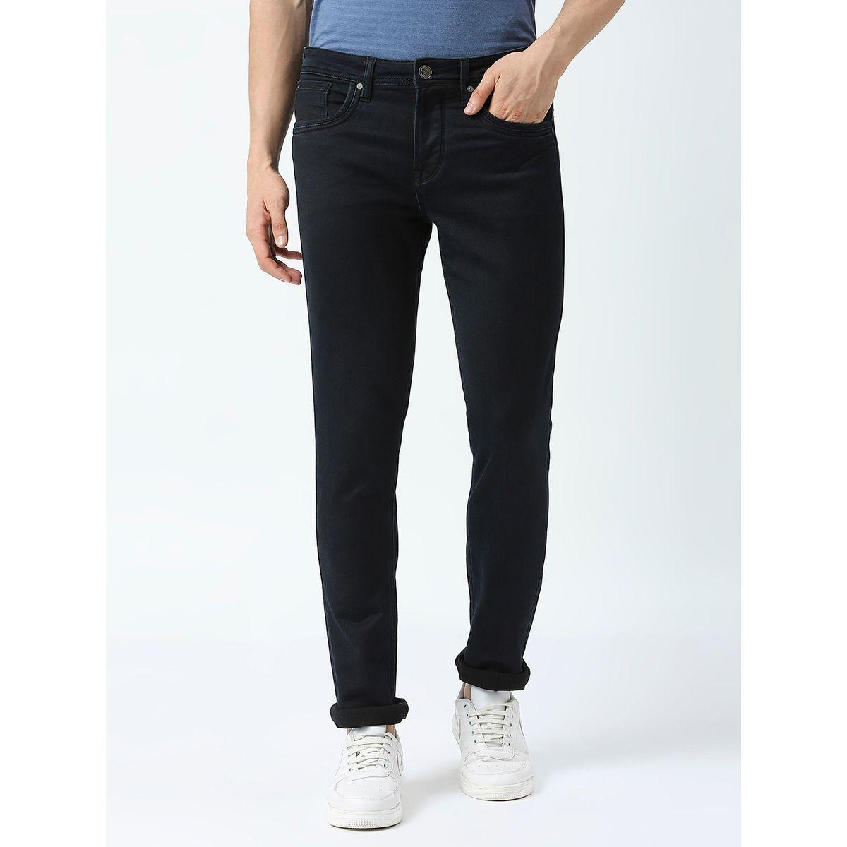 Mid Rise Solid Slim Fit Jeans with Pocket Construct-men-clothing-bottoms-jeans-image-1