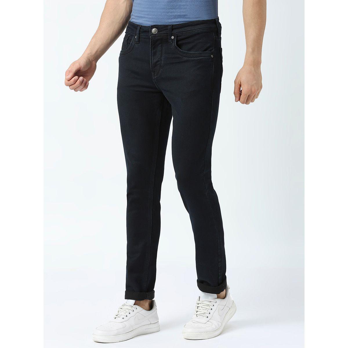 Mid Rise Solid Slim Fit Jeans with Pocket Construct-men-clothing-bottoms-jeans-image-2