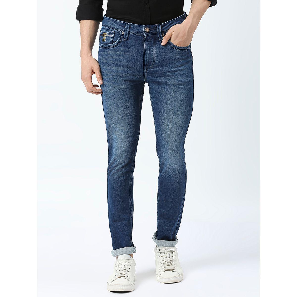 جينز بقصة ضيقة وخصر متوسط إنتيجريتي × ستايلي-men-clothing-bottoms-jeans-image-1