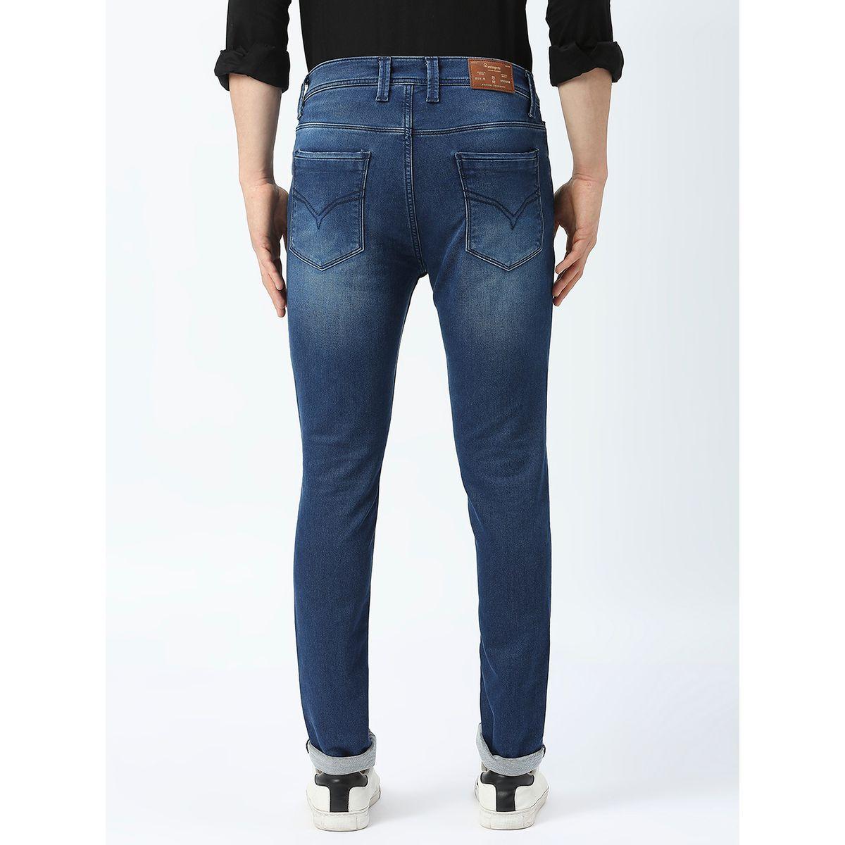 جينز بقصة ضيقة وخصر متوسط إنتيجريتي × ستايلي-men-clothing-bottoms-jeans-image-4