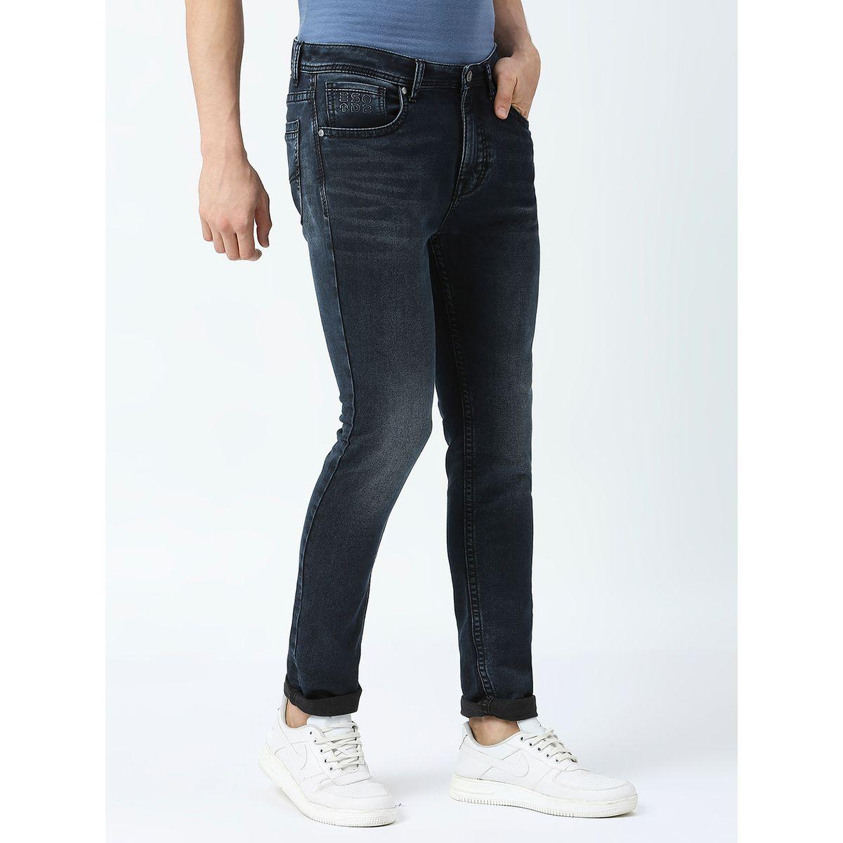 جينز بقصة ضيقة وخصر متوسط إنتيجريتي × ستايلي-men-clothing-bottoms-jeans-image-4