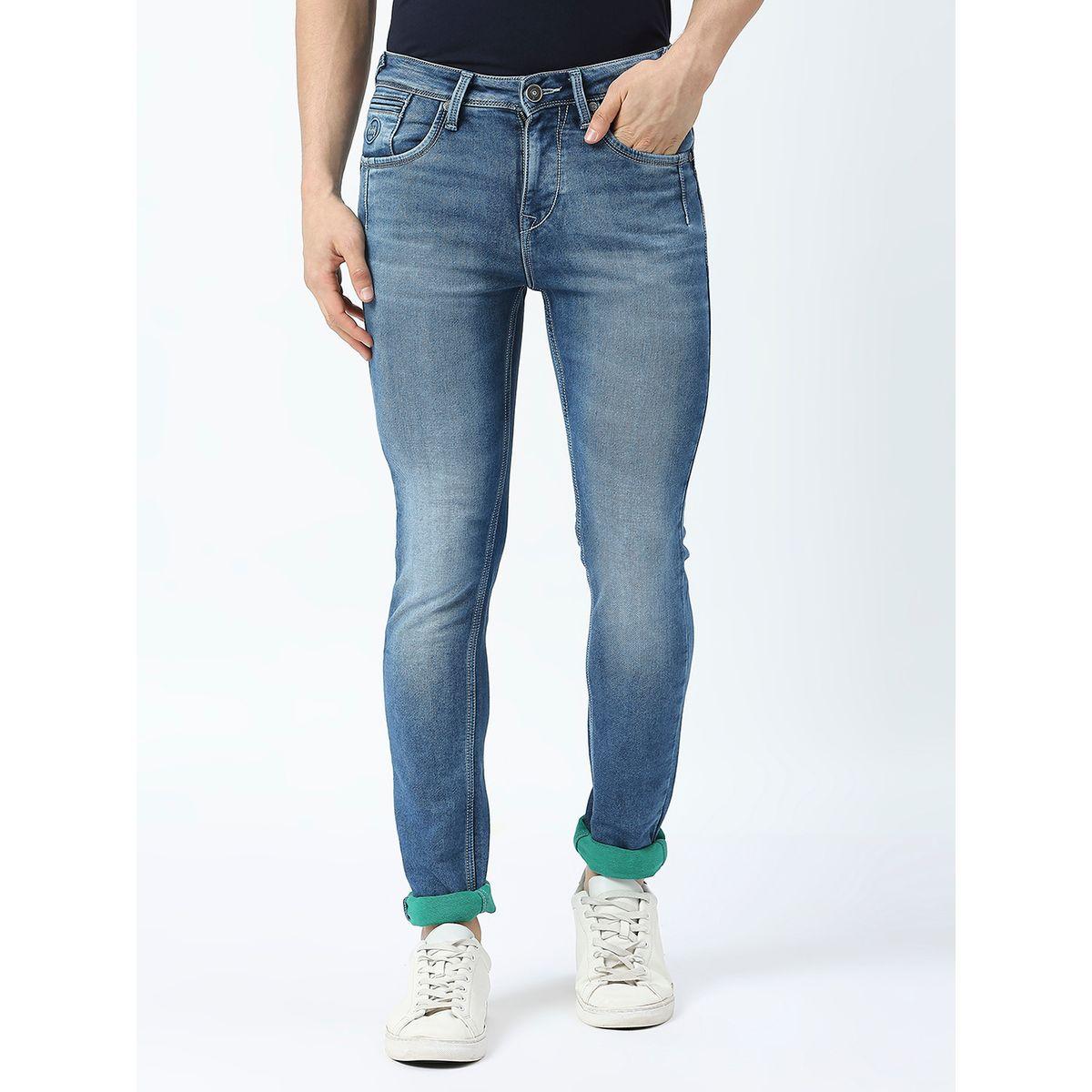 جينز بقصة سكيني وخصر متوسط مع جيوب لومان × ستايلي-men-clothing-bottoms-jeans-image-1
