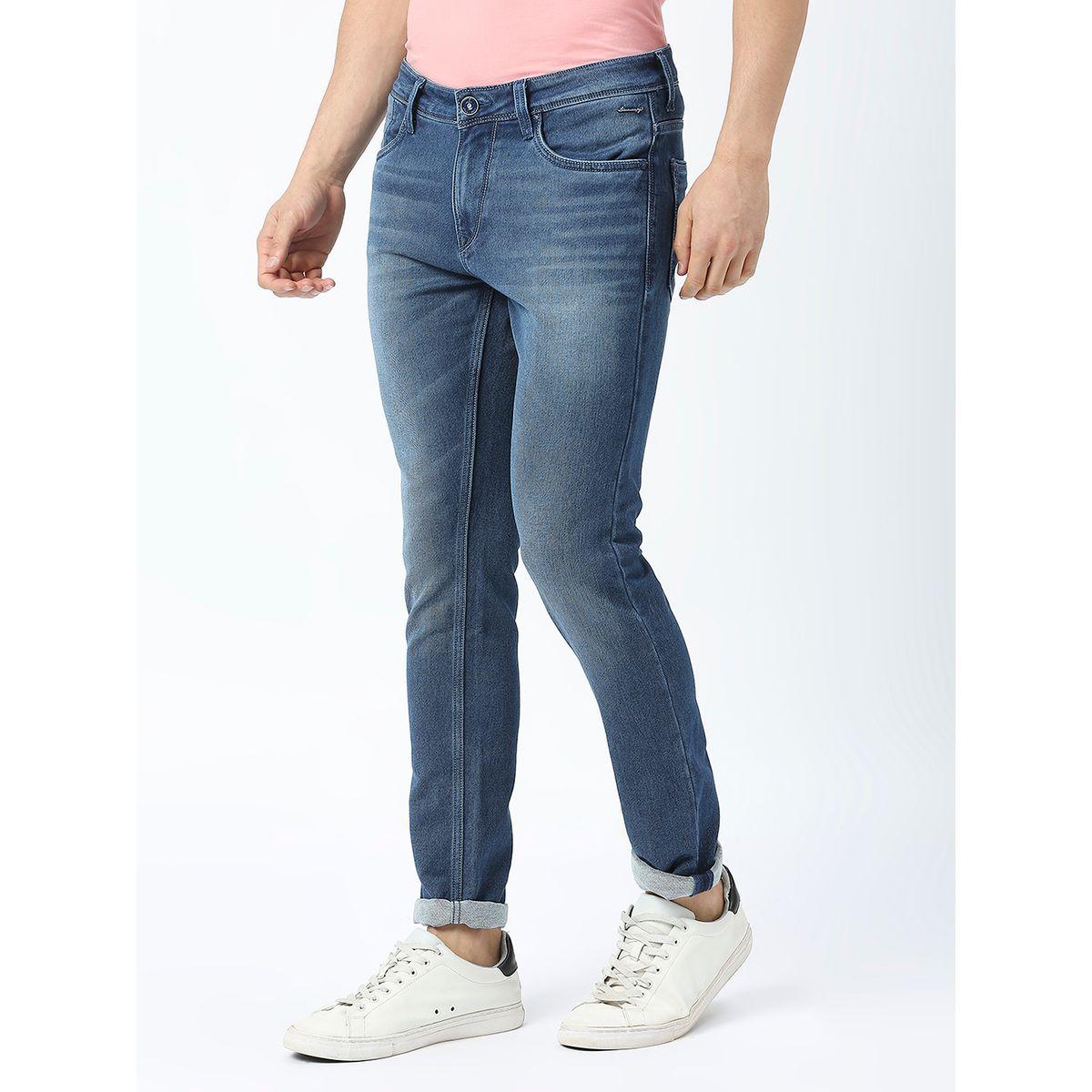 جينز بقصة سكيني وخصر متوسط مع جيوب لومان × ستايلي-men-clothing-bottoms-jeans-image-2