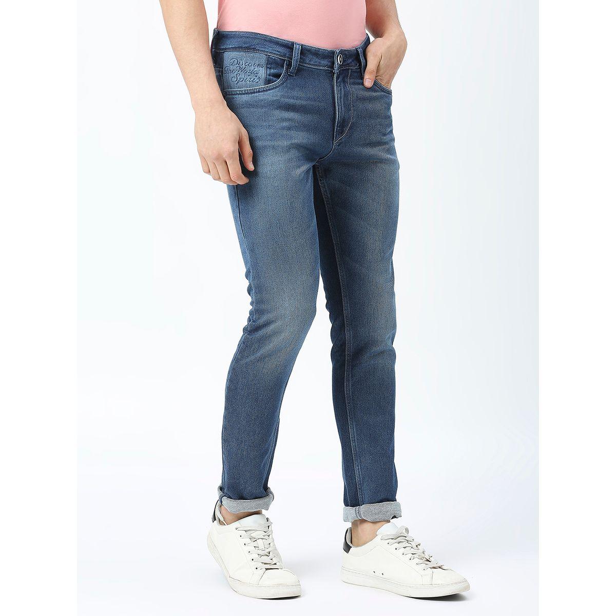 جينز بقصة سكيني وخصر متوسط مع جيوب لومان × ستايلي-men-clothing-bottoms-jeans-image-3